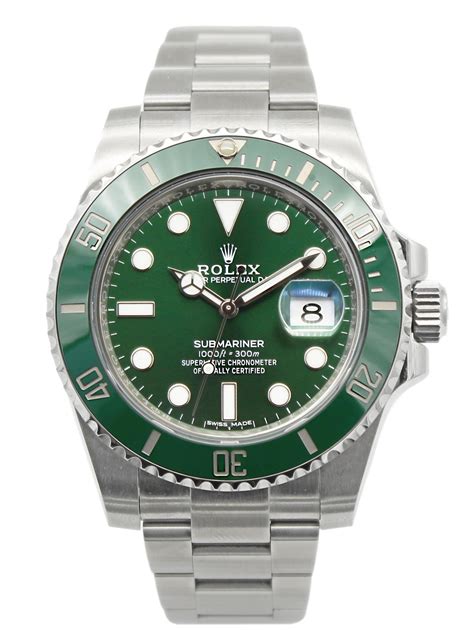 green rolex submariner hulk|rolex hulk original price.